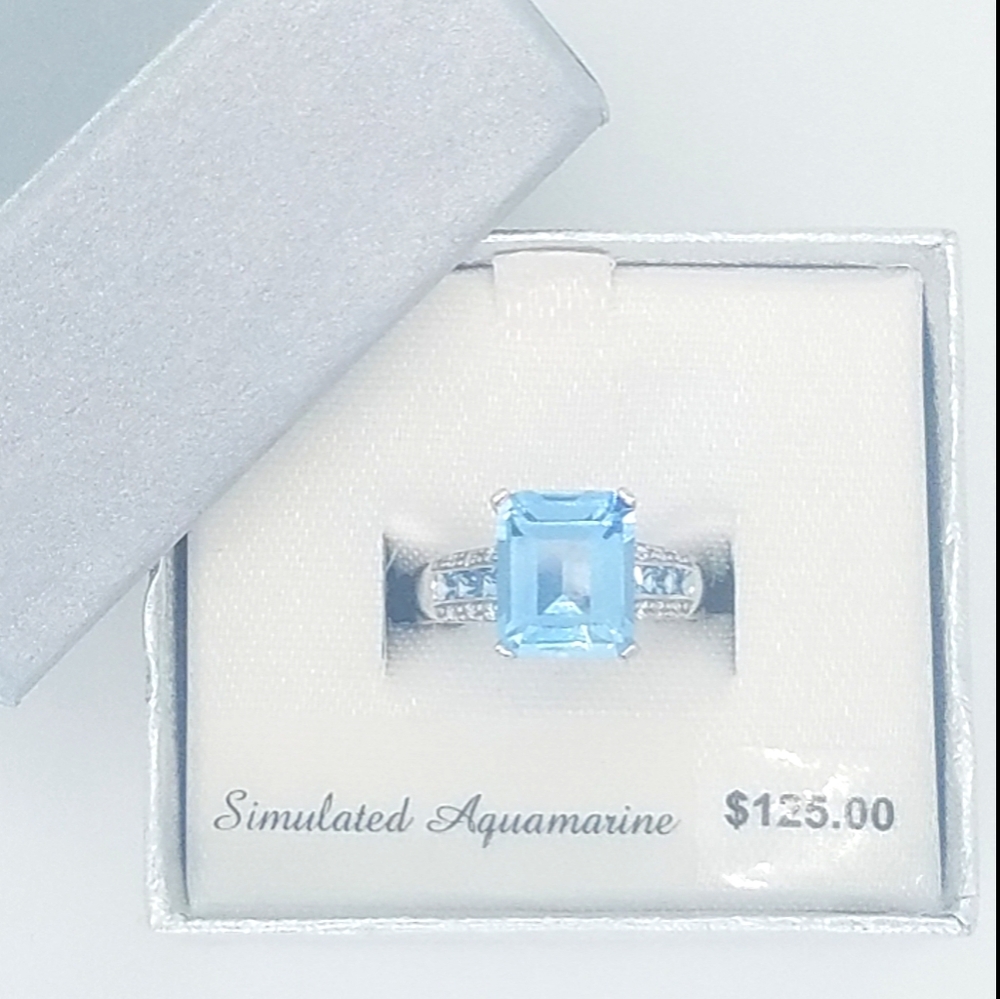 📌SOLD📌 AQUAMARINE SILVER RING - Picture 11 of 12